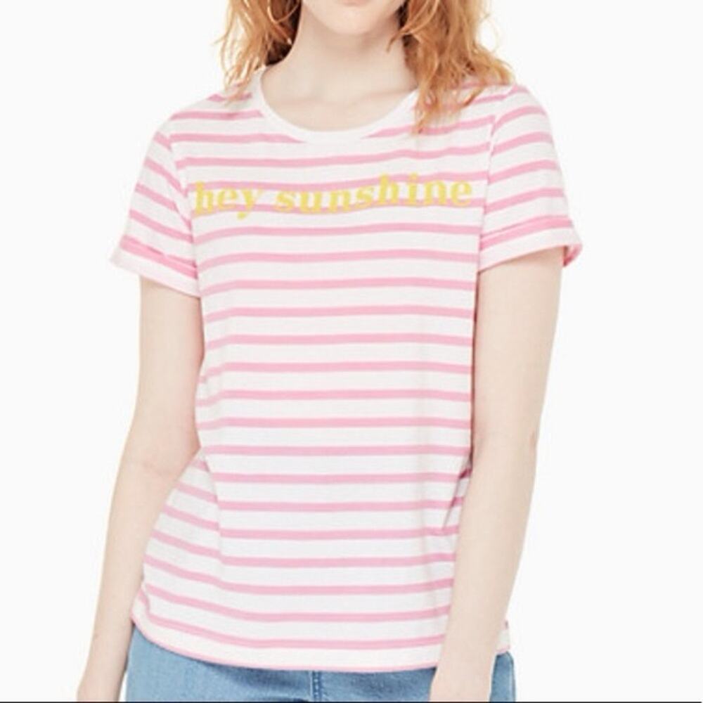 Kate Spade Stripe Hello Sunshine Tee